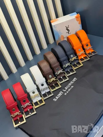колани от естествена кожа 3см yves saint laurent, снимка 2 - Колани - 50406209