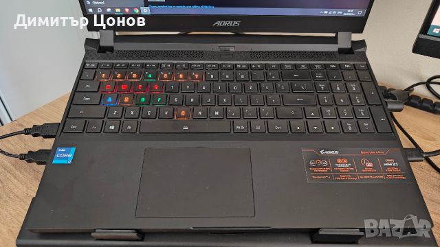 Лаптоп GIGABYTE AORUS 15P KD, 240Hz, Intel Core i7-11800H, RTX 3060, снимка 1