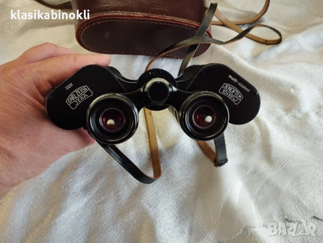 ТОП Немски Бинокъл Carl Zeiss Jena JENOPTEM-MULTI-COATED -10 х 50W-ГДР, снимка 2 - Екипировка - 53889539