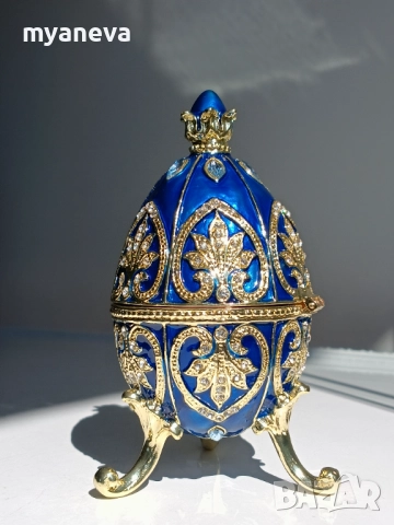 Изящни яйца в стил Фаберже с метална основа , емайл и позлата, ювелирна изработка. , снимка 6 - Други - 51521411