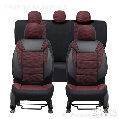 Тапицерия за седалки 1181 класико черно / бордо, снимка 2 - Аксесоари и консумативи - 49896328