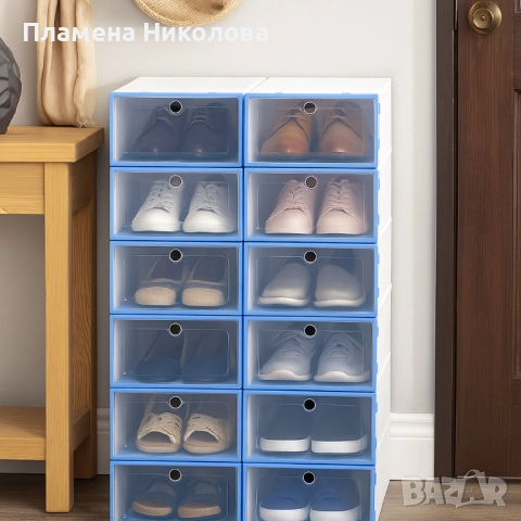12 x  кутии за съхранение SHOEZY – повече ред, повече място, нулев хаос, снимка 5 - Други - 52658705