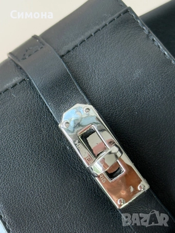 Hermes естествена кожа черни чехли, снимка 3 - Чехли - 51541625