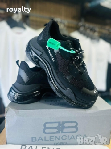 Balenciaga Triple S Нови Черни Маратонки 36-44 Номер , снимка 3 - Маратонки - 54057696