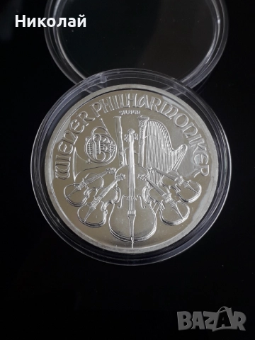 1 тройунция сребро "Виенска филхармония" 2014г., снимка 2 - Нумизматика и бонистика - 52133233