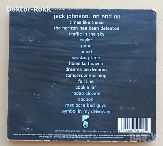 Jack Johnson – On And On (2003, Digipak, CD), снимка 2 - CD дискове - 47114958