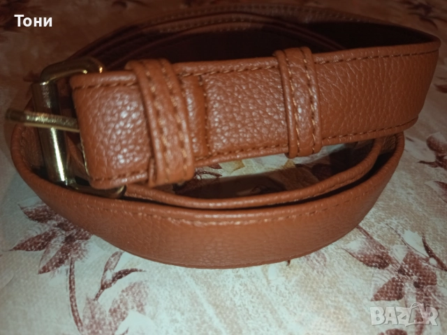 Нов Дамски Кожен Колан 120см., снимка 5 - Колани - 52777312