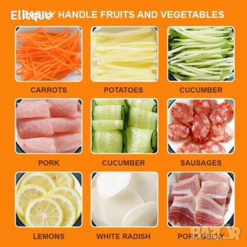 Мултифункционален чопър Spring Slicer за рязане на плодове и зеленчуци с контейнерче , снимка 12 - Аксесоари за кухня - 52818905