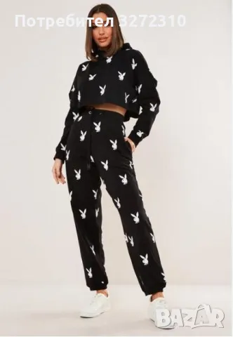 Playboy Missguided oversized дамски спортен анцуг, снимка 2 - Спортни екипи - 48716869