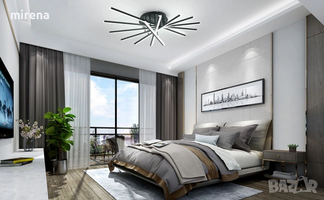 Модерно ЛЕД LED таванно осветление, полиле, 8+1 светлини, креативни, снимка 2 - Лампи за таван - 53420632