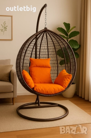 Люлка градинска висяща люлка тип гнездо,яйце–Промоция!, снимка 5 - Градински мебели, декорация  - 52232231