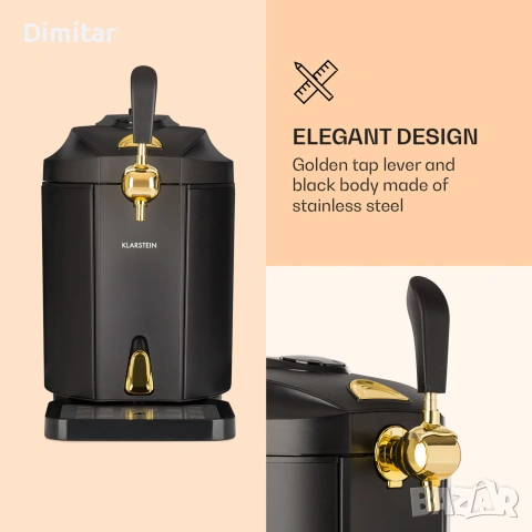 Автомат за бира Охлаждане 5 л Черно/Златно, снимка 2 - Други - 53895805