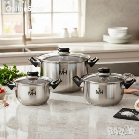 Комплект тенджери от 6 части , снимка 8 - Съдове за готвене - 52183766