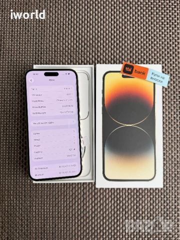 100% Battery 🔋❗️iPhone 14 Pro MAX ❗️Лизинг от 19€/мес Gold 📛 златен 128Gb 📛 , снимка 6 - Apple iPhone - 53632999