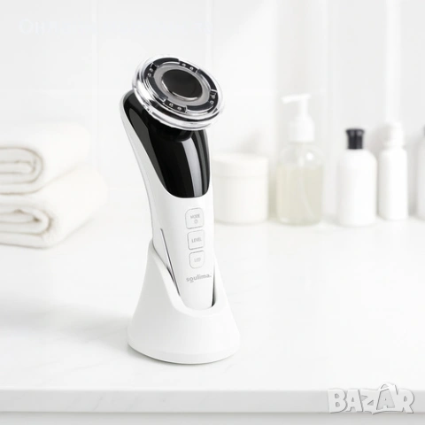 Масажор за лице 5-в-1 SOULIMA – мезотерапия без игли, EMS лифтинг и LED терапия, снимка 2 - Масажори - 53452623