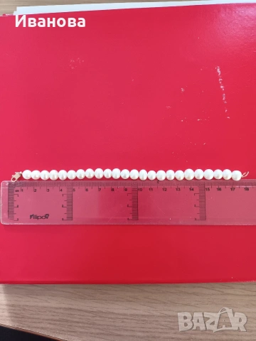 Златни руски обици, пръстен и гривна от естествени перли и злато, снимка 5 - Колиета, медальони, синджири - 53658848