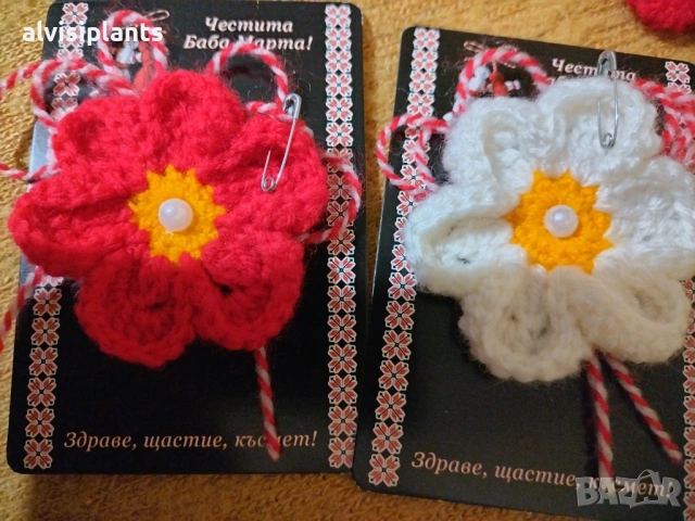 Мартеница цвете символ на нежност и красота, снимка 4 - Декорация за дома - 53363388