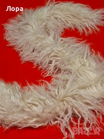 Дамски шал естествен косъм лама, снимка 4 - Шалове - 53432433