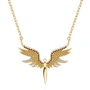 Нежно дамско колие с висулка феникс с камъни, снимка 4