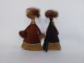 Винтидж кожени куклички от СССР, ръчна изработка, снимка 3