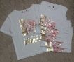 УНИКАЛНА блуза с розово-златиста щампа, снимка 1 - Тениски - 45367308