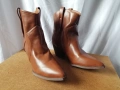 № 40 дамски кожени боти в каубойски стил в кафяв цвят, снимка 3