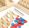 Настолна игра VingaHouse Wooden Line Up 4, дървена класическа настолна игра «4 в ред», снимка 5