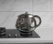 Стъклена кана за чай от неръждаема стомана с цедка за листа, снимка 2