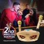 Нова Караоке машина Високоговорител с 2 безжични микрофона за парти, снимка 7