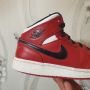  Air Jordan 1 Retro Mid 'Gym Red White' номер 37-37,5 оригинални маратонки , снимка 4