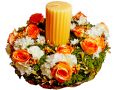 Свещник за маса с пролетни цветя - 30 см, снимка 2
