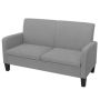 vidaXL Двуместен диван, 135х65х76 см, светлосив(SKU:244708