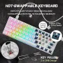 RK ROYAL KLUDGE RK61 Кабелна 60% механична игрална клавиатура, програмируема QMK/VIA RGB, снимка 4