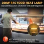 Нов комплект 4 броя Облицована лампа за загряване на храна, 240v R7S крушка, снимка 3