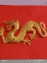 Позлатена текстурирана брошка с ДРАКОН винтидж 33557, снимка 4