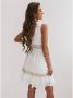 Елегантна рокля, бродерия цвят бял