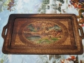 Стар дървен поднос, снимка 2