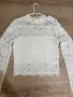 Нова бяла блуза дантела размер S/M, снимка 3