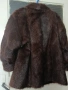 Луксозно кожено палто естествен косъм - размер L/XL, снимка 5
