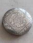 Стара сребърна гравирана кутийка за хапчета-сребро 900 проба , снимка 1 - Антикварни и старинни предмети - 45674624