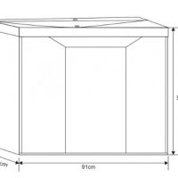 PVC шкаф за баня  Водо и влагоустойчив, снимка 2 - Шкафове - 45681450