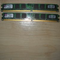 125.Ram DDR2 800 MHz,PC2-6400,1Gb,Kingston.Kит 2 Броя, снимка 1 - RAM памет - 45859708