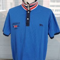 Lonsdale - мъжка  синя  тениска с яка размер XL, снимка 1 - Тениски - 45269559