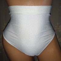 Стягащи безшевни бикини с висока талия в бяло М, снимка 5 - Бельо - 45261532