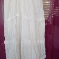 Бяла лятна рокля с презрамки от M до Xl, , снимка 4 - Рокли - 45887140