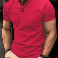Нова мъжка спортна поло тениска с копчета и яка, 5цвята , снимка 2 - Тениски - 45968296