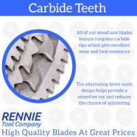 Rennie Tools TCT Циркулярни ножове, 255 мм остриета за трион 25,4 мм отвор с 80 зъба (2 броя), снимка 5 - Други инструменти - 45512296