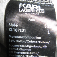 Karl Lagerfeld beachwear мъжка блуза с яка и къс ръкав, снимка 6 - Блузи - 44940828