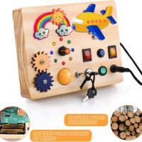 ARANEE Busy Board Baby Montessori Activity Board - Дървена играчка самолет и дъга, снимка 2 - Образователни игри - 45400075