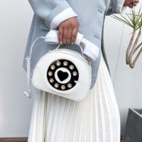 Чанта с работеща ретро слушалка White, снимка 5 - Чанти - 45350297